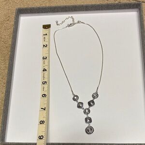 Elegant Silver Necklace with Black Accents